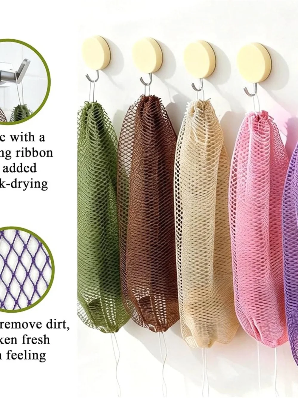 SubSahara Shower Sponge Set - 4 Pack